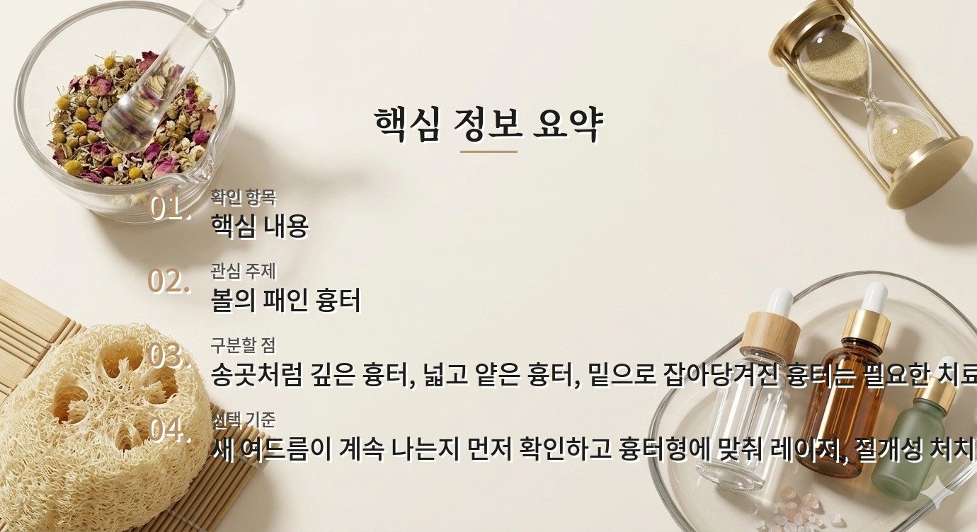 남자 여드름 흉터 레이저, 패인 모양별 접근 비교 가이드