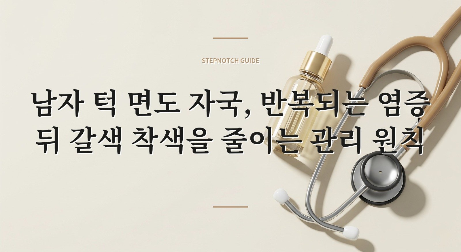 남자 턱 면도 자국, 반복되는 염증 뒤 갈색 착색을 줄이는 관리 원칙 핵심 정보