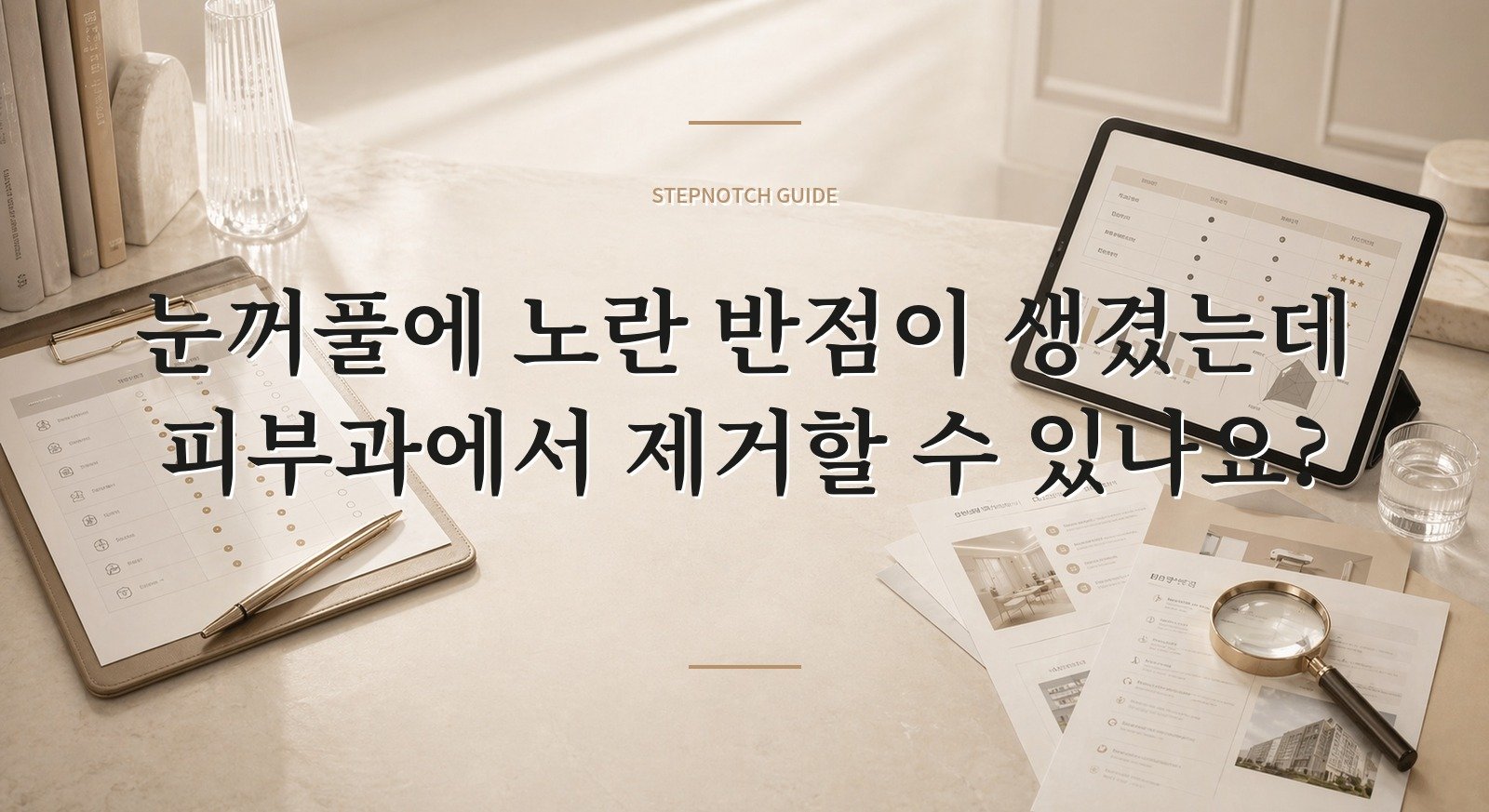 눈꺼풀에 노란 반점이 생겼는데 피부과에서 제거할 수 있나요? 핵심 정보