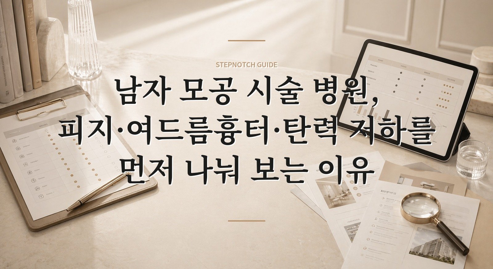 남자 모공 시술 병원, 피지·여드름흉터·탄력 저하를 먼저 나눠 보는 이유 핵심 정보