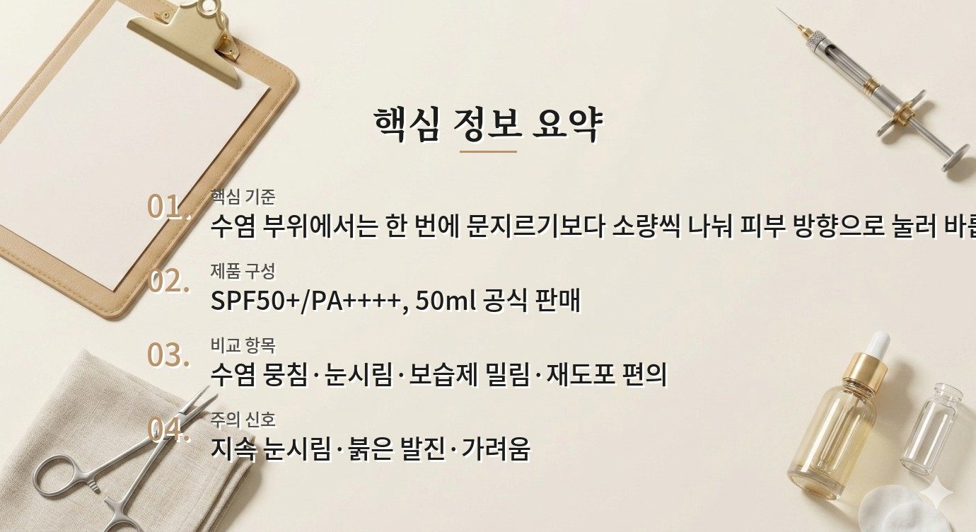 비레디 블루 수분 선크림, 수염 부위에 들뜨지 않게 바르는 포인트 비교 가이드