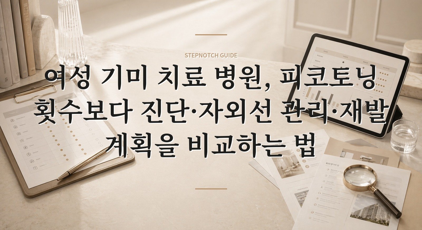 여성 기미 치료 병원, 피코토닝 횟수보다 진단·자외선 관리·재발 계획을 비교하는 법