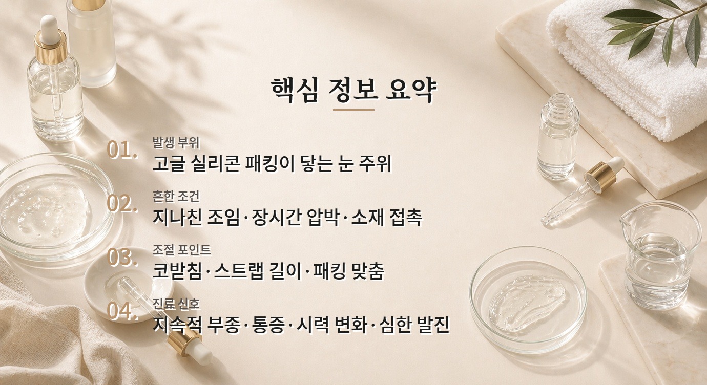 남자 수영 고글 자국이 눈가에 오래 남는다면, 압박부터 조절할 때 비교 가이드