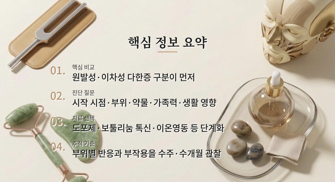 다한증 병원 비교, 치료 장비보다 원인 진단과 단계별 선택지를 보는 방법 비교 가이드