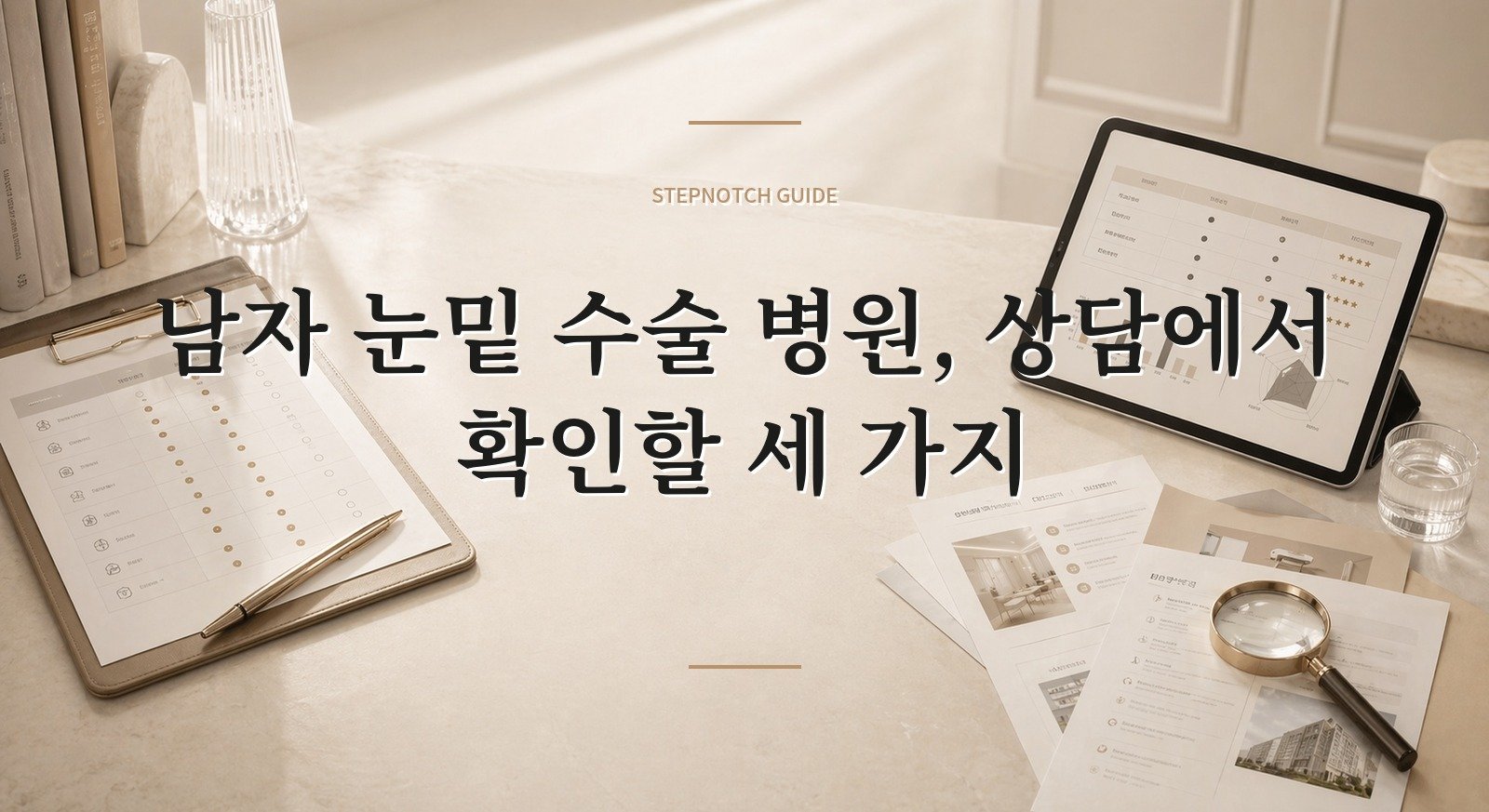남자 눈밑 수술 병원, 상담에서 확인할 세 가지 핵심 정보