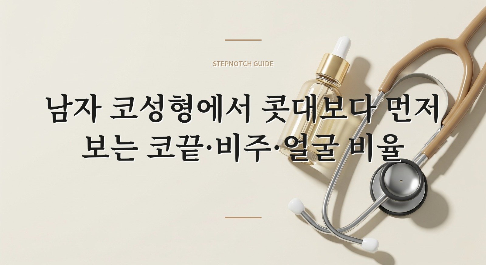 남자 코성형에서 콧대보다 먼저 보는 코끝·비주·얼굴 비율 핵심 정보