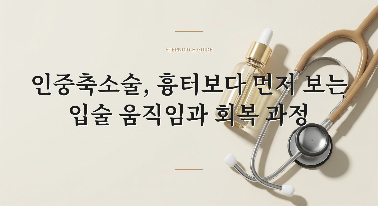 인중축소술, 흉터보다 먼저 보는 입술 움직임과 회복 과정 핵심 정보