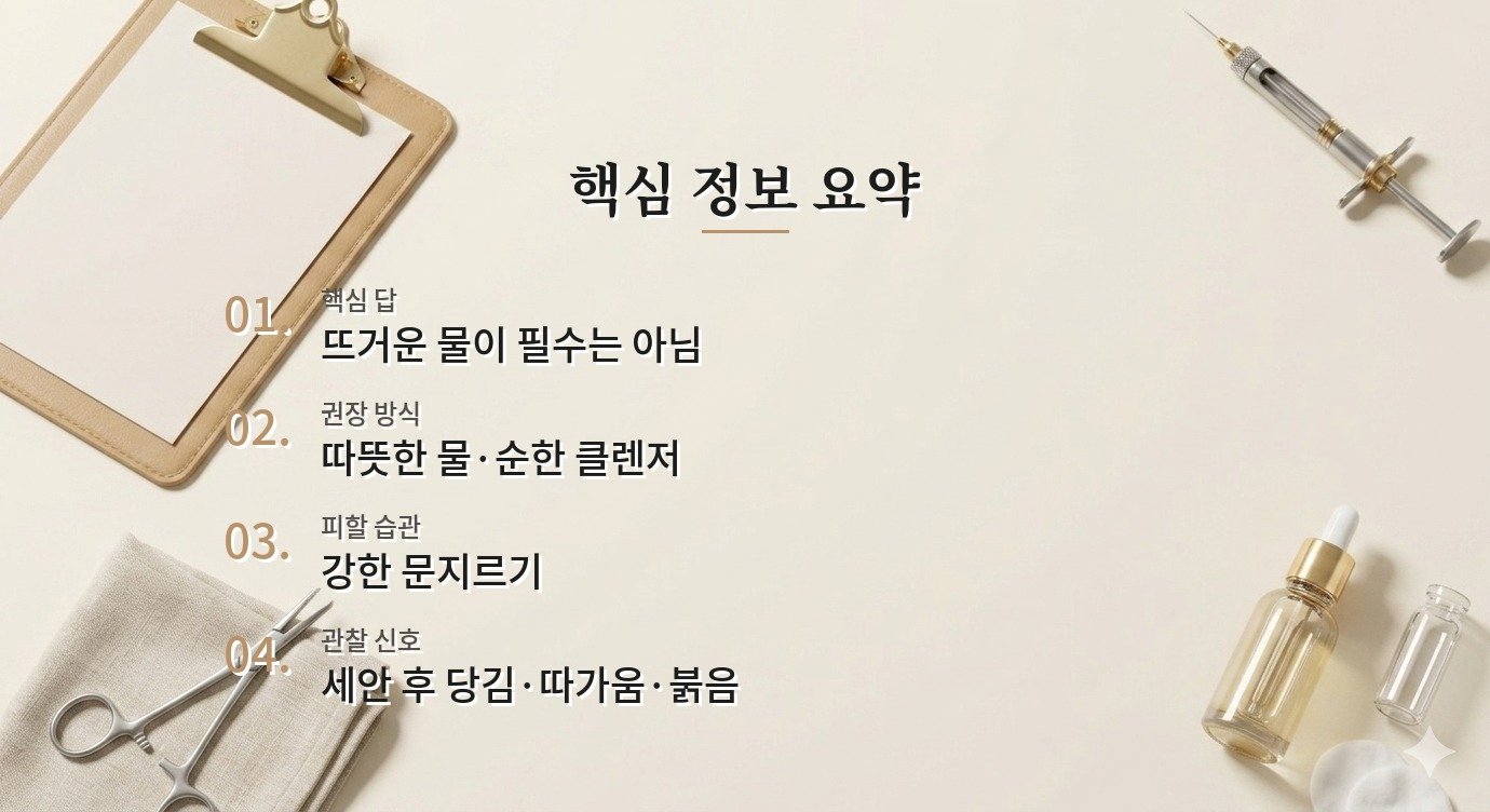 뜨거운 물로 세안하면 피지가 더 잘 빠지나요? 비교 가이드