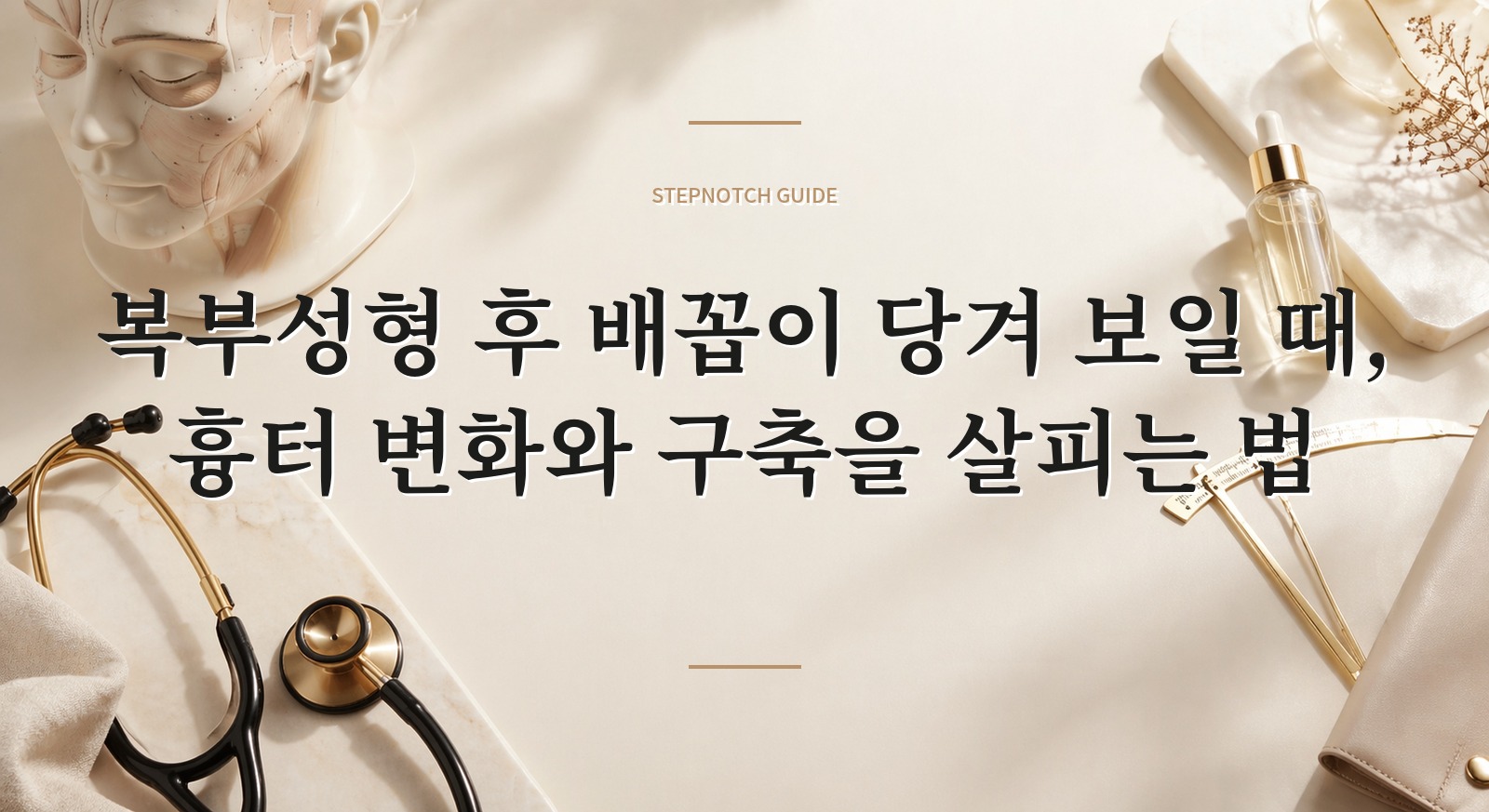 복부성형 후 배꼽이 당겨 보일 때, 흉터 변화와 구축을 살피는 법