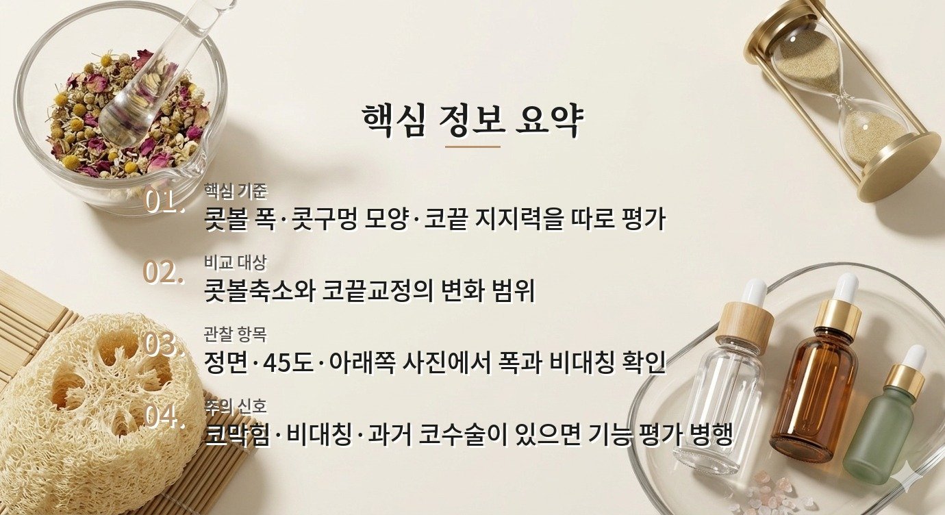 남자 콧볼이 넓을 때 콧볼축소와 코끝교정 차이 비교 가이드