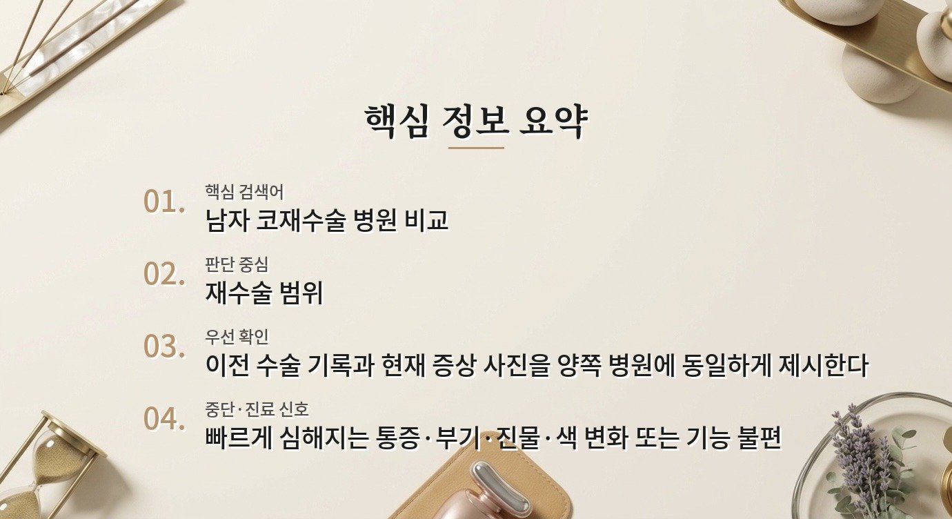 남자 코재수술 병원 비교, 구축 교정 설명에서 보형물 제거와 호흡 평가를 보는 법 비교 가이드