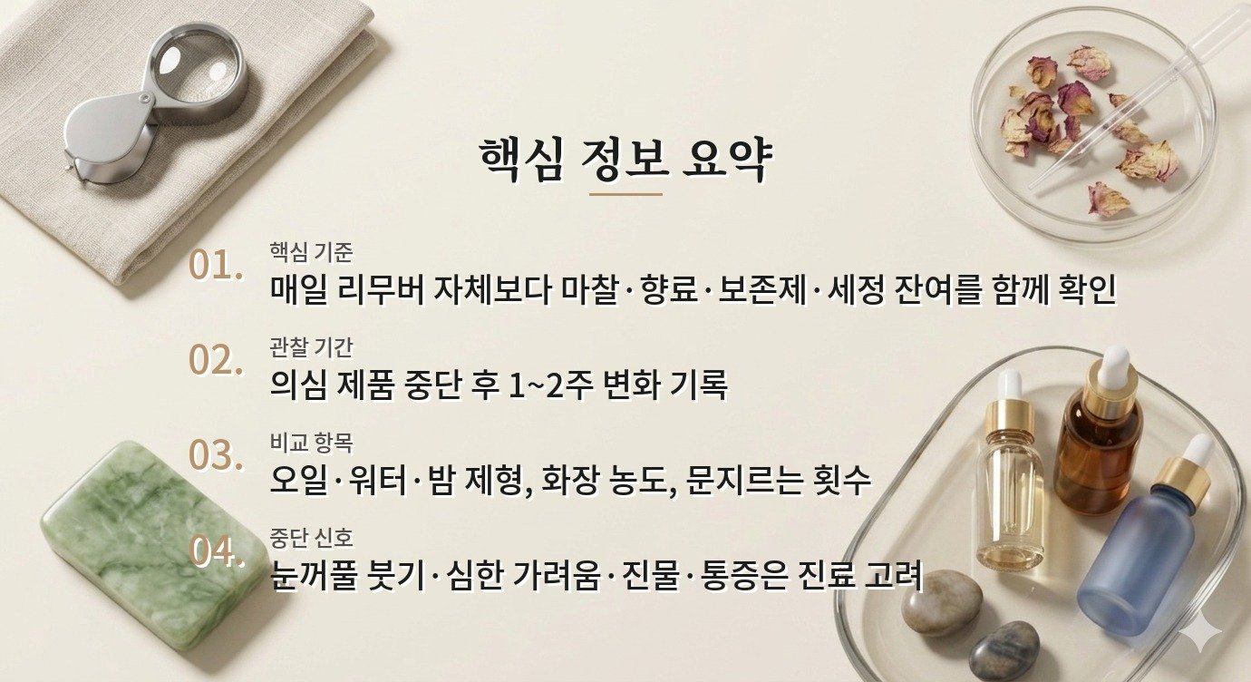 아이메이크업 리무버를 매일 쓰면 눈가가 더 건조해질까요? 비교 가이드