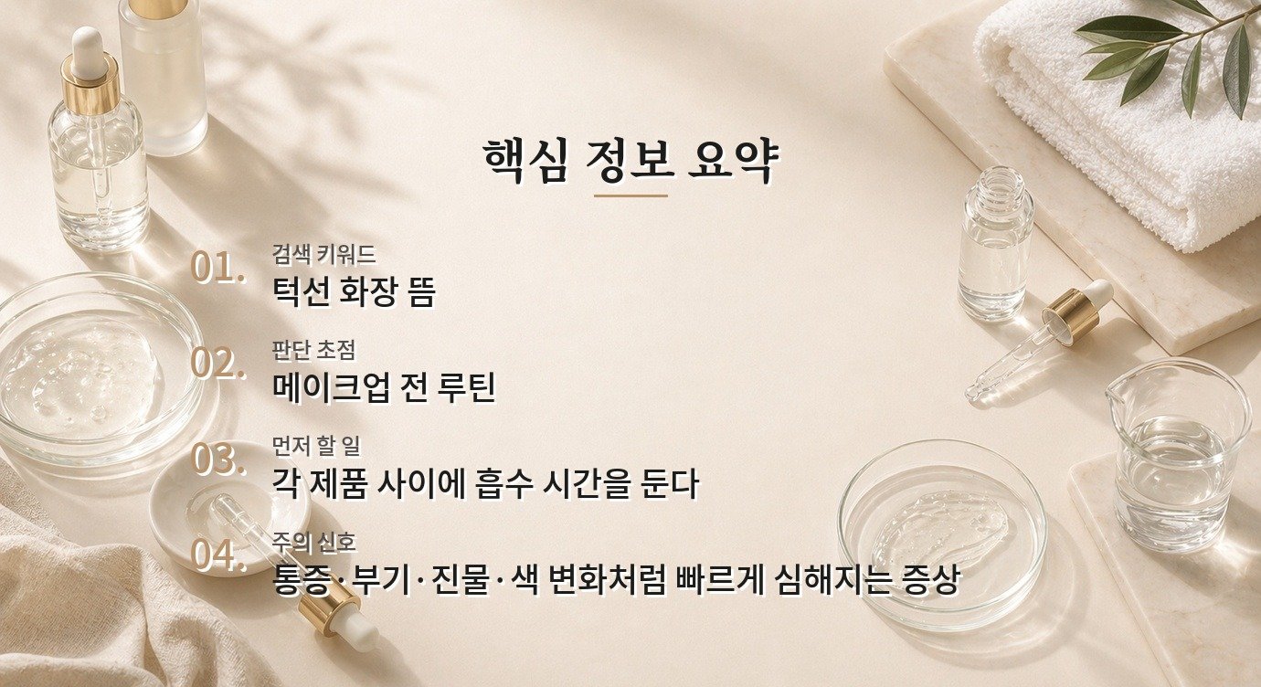 목과 턱선에만 화장이 뜰 때, 스킨케어 양과 선크림 궁합 확인법 비교 가이드