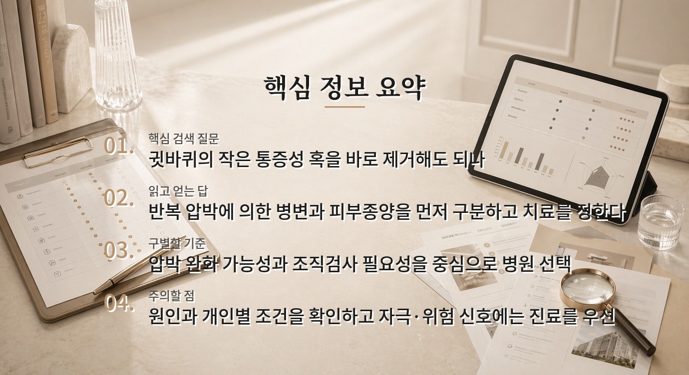 남자 귓바퀴 끝이 베개에 닿을 때 아프다면, 작은 혹 진찰이 먼저인 이유 비교 가이드