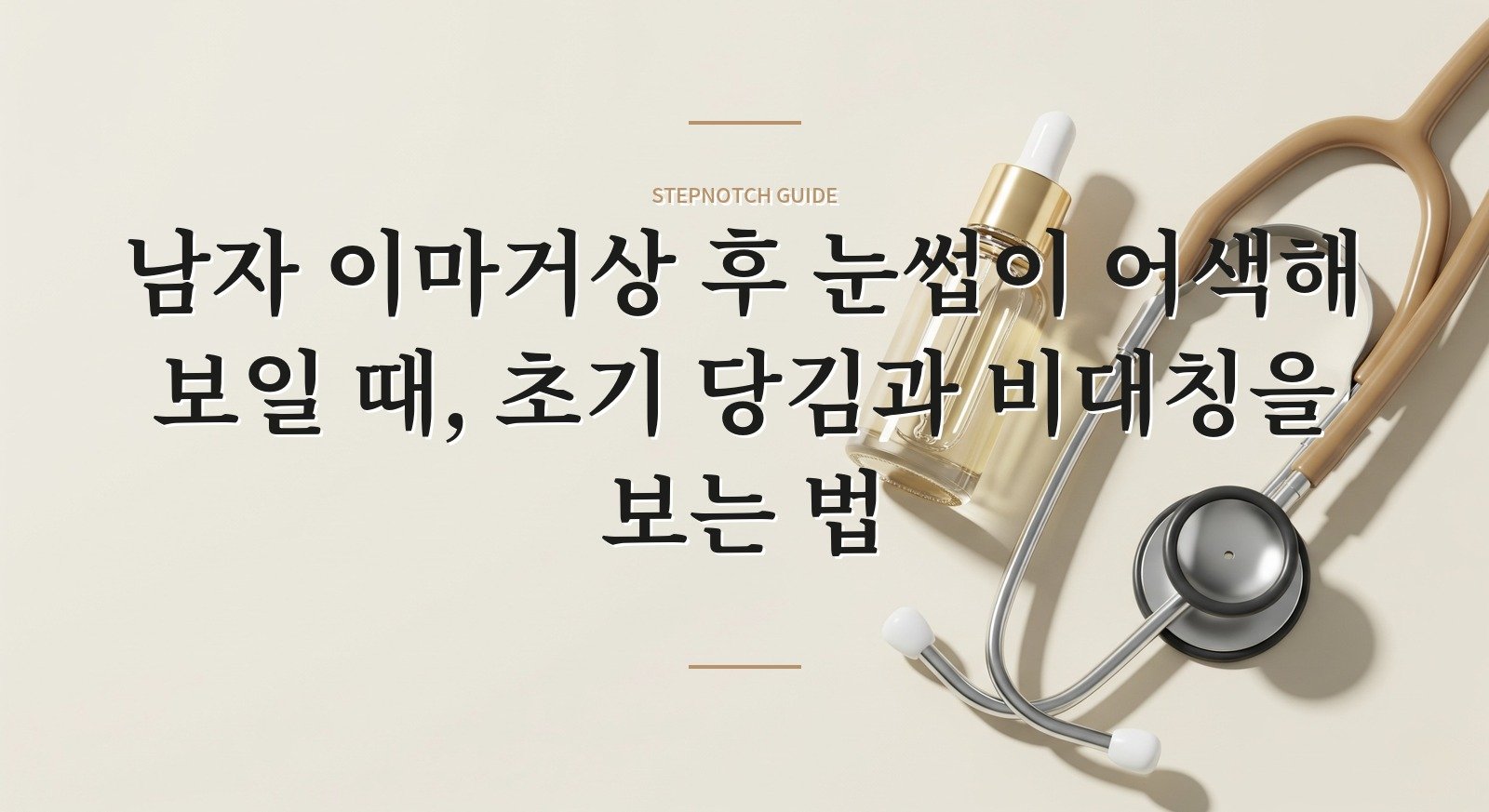 남자 이마거상 후 눈썹이 어색해 보일 때, 초기 당김과 비대칭을 보는 법 핵심 정보