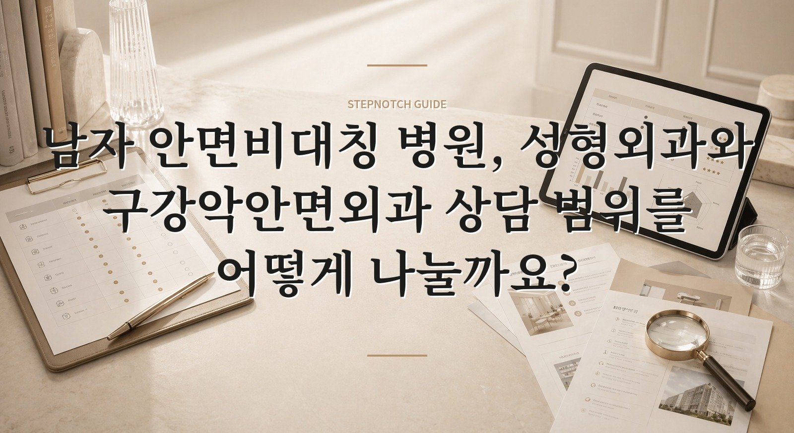 남자 안면비대칭 병원, 성형외과와 구강악안면외과 상담 범위를 어떻게 나눌까요? 핵심 정보