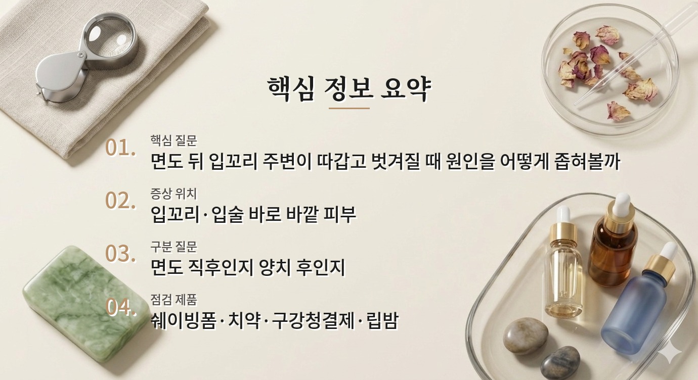 남자 면도 후 입가가 따가울 때, 쉐이빙폼보다 치약부터 확인할 상황 비교 가이드
