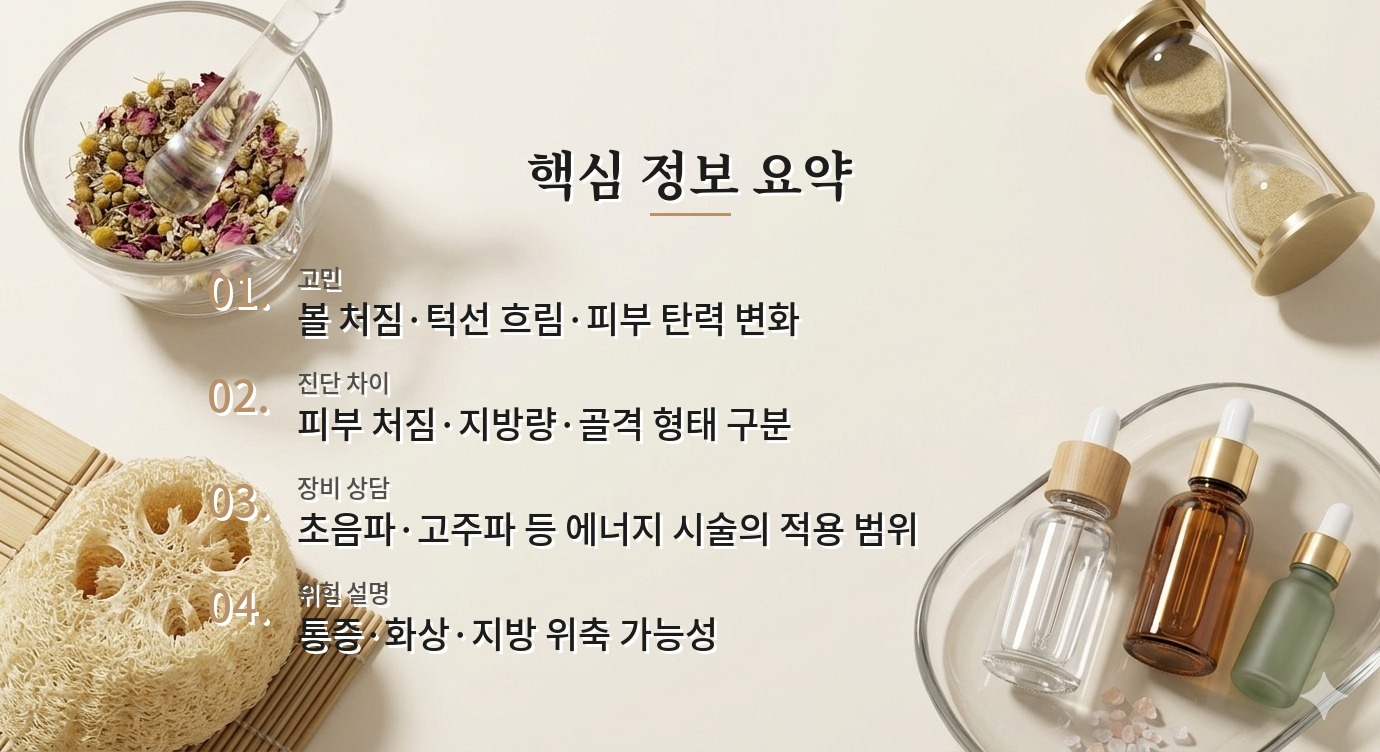 남자 얼굴 리프팅 병원 비교, 살이 적은 얼굴에 장비를 권할 때 질문할 것 비교 가이드