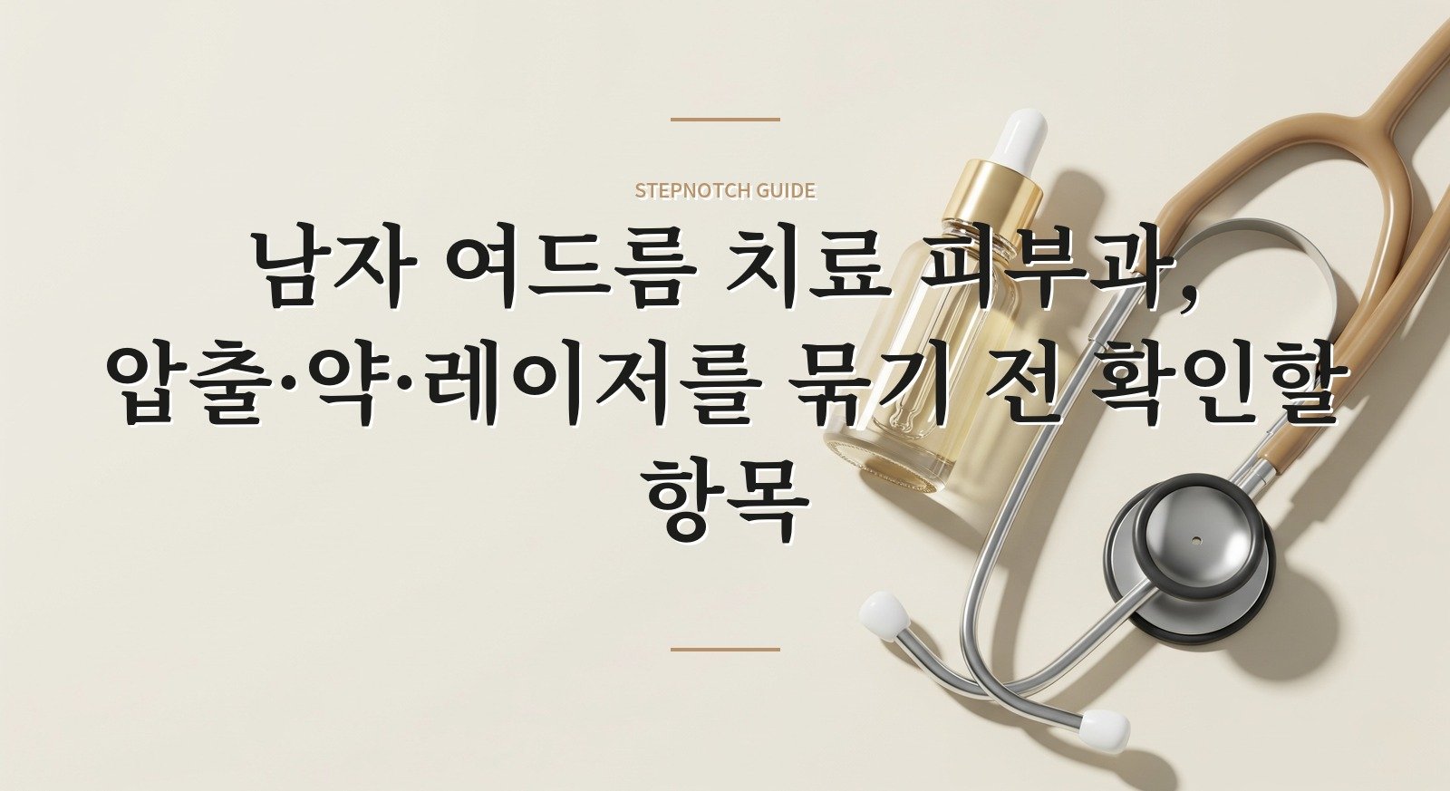 남자 여드름 치료 피부과, 압출·약·레이저를 묶기 전 확인할 항목 핵심 정보