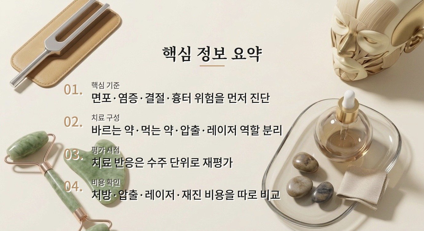 남자 여드름 치료 피부과, 압출·약·레이저를 묶기 전 확인할 항목 비교 가이드