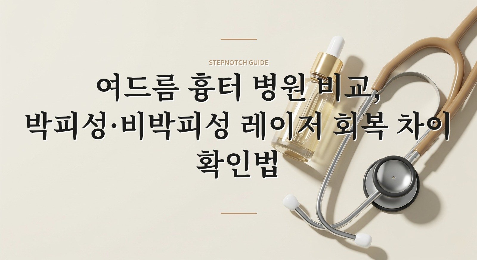 여드름 흉터 병원 비교, 박피성·비박피성 레이저 회복 차이 확인법 핵심 정보