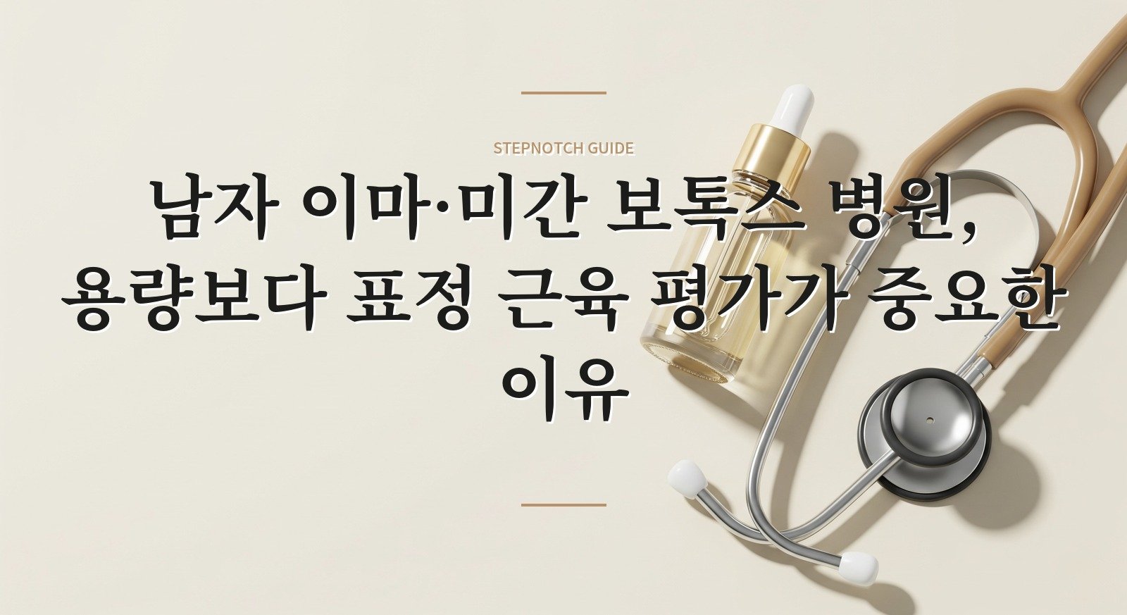남자 이마·미간 보톡스 병원, 용량보다 표정 근육 평가가 중요한 이유