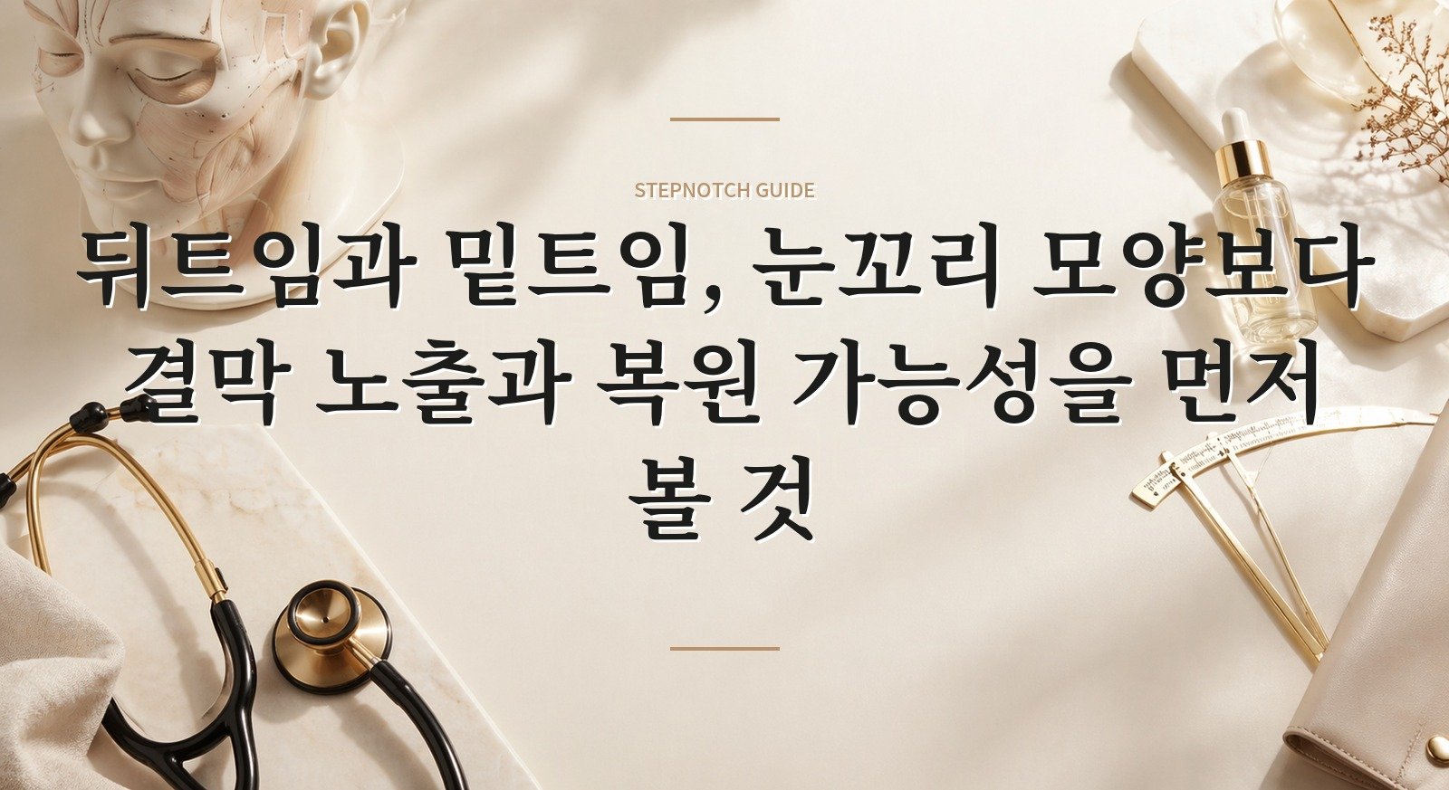 뒤트임과 밑트임, 눈꼬리 모양보다 결막 노출과 복원 가능성을 먼저 볼 것