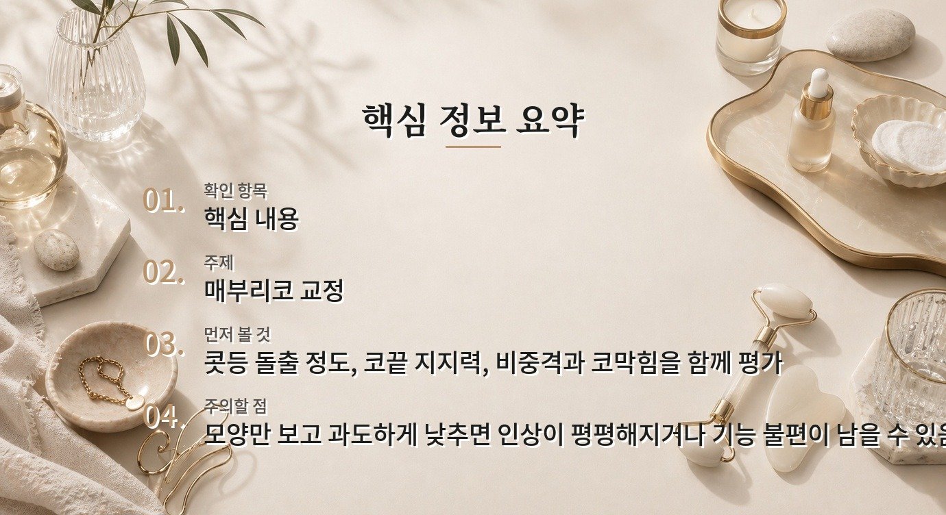 남자 매부리코 교정, 콧등만 낮추기 전에 코끝과 호흡을 함께 보는 이유 비교 가이드