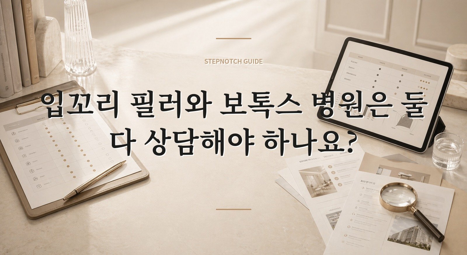 입꼬리 필러와 보톡스 병원은 둘 다 상담해야 하나요?