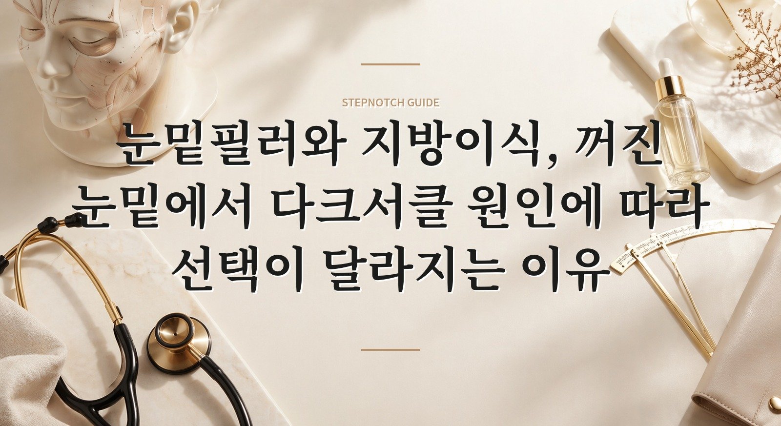 눈밑필러와 지방이식, 꺼진 눈밑에서 다크서클 원인에 따라 선택이 달라지는 이유