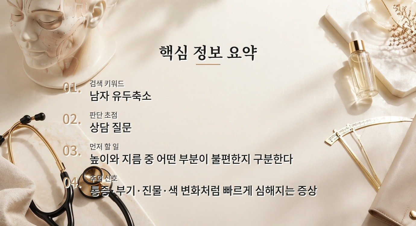 남자 유두축소 수술 전 감각·흉터·재발 가능성을 묻는 순서 비교 가이드