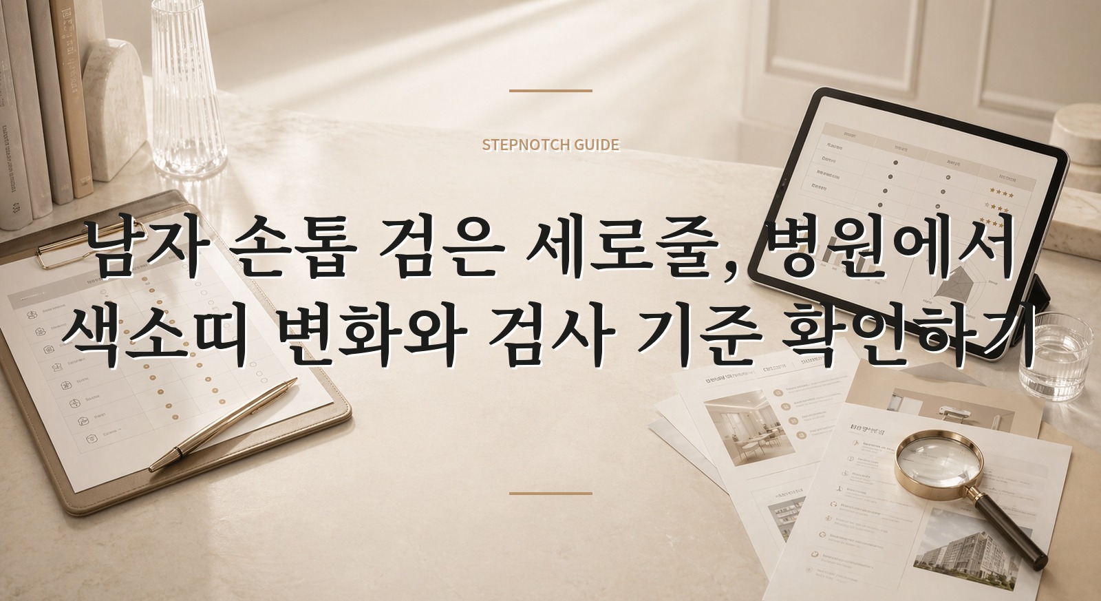 남자 손톱 검은 세로줄, 병원에서 색소띠 변화와 검사 기준 확인하기