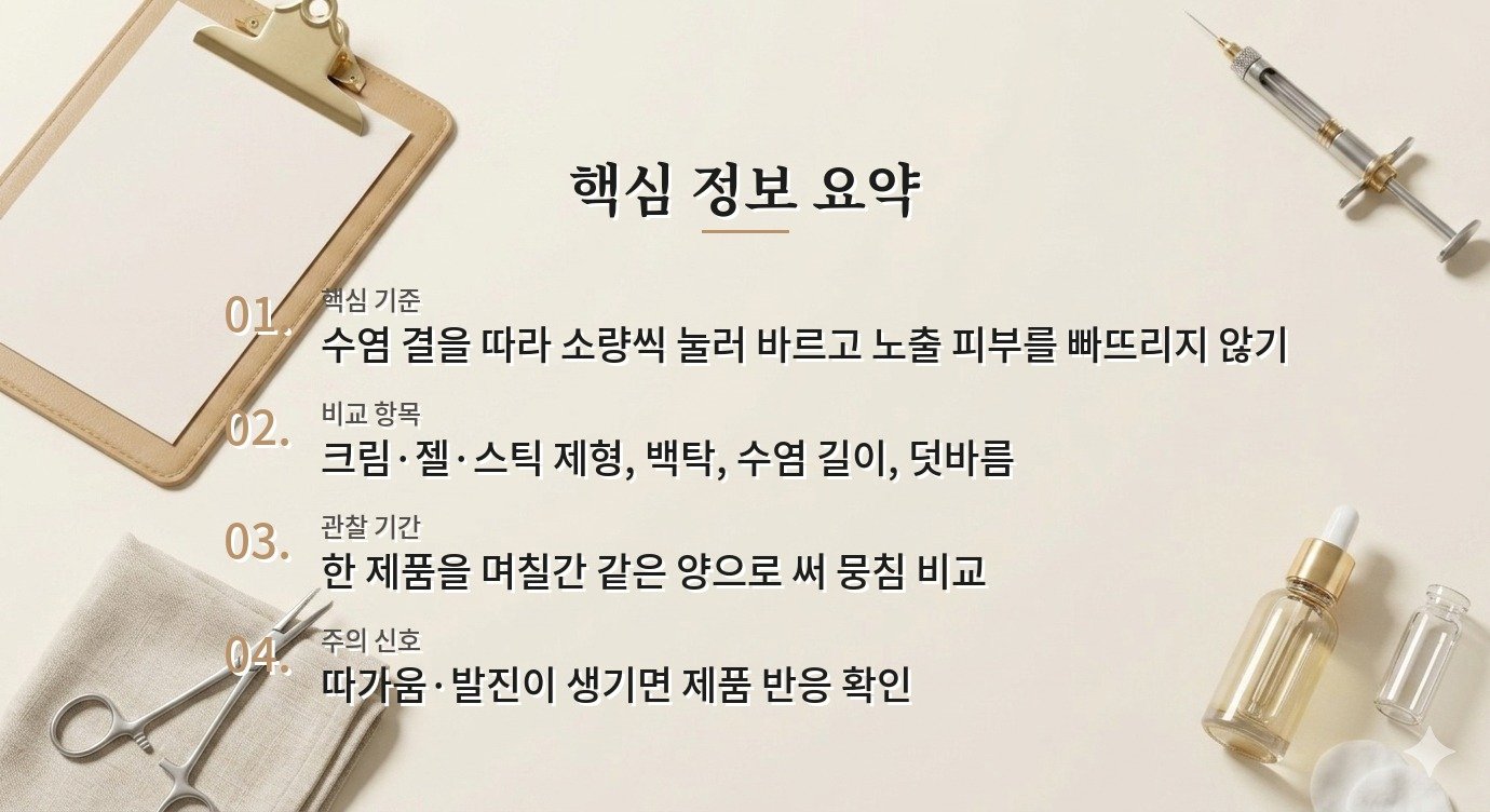 남자 선크림이 수염에 하얗게 뭉칠 때 어떻게 바르나요? 비교 가이드