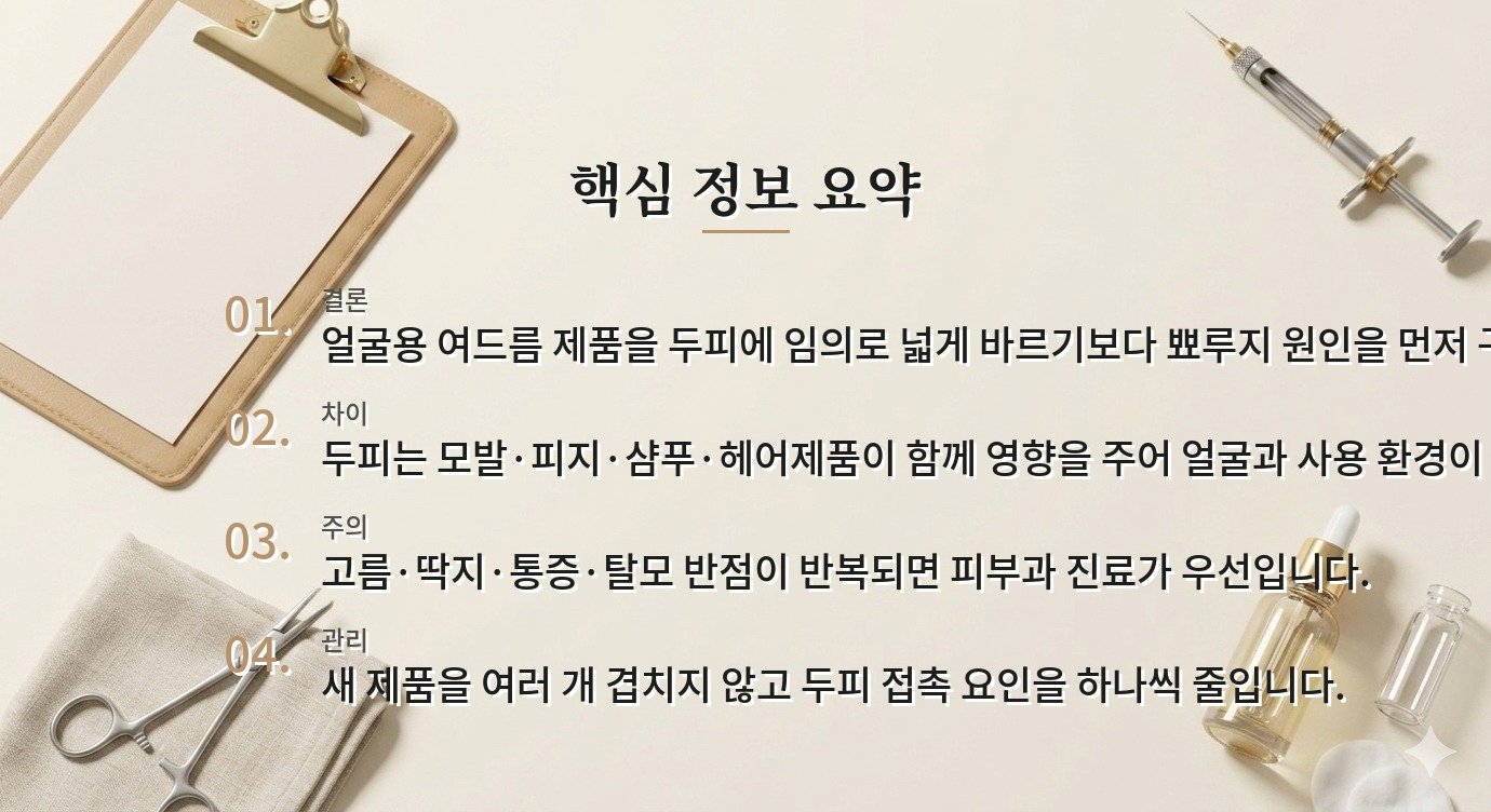 남자 두피 뾰루지에 얼굴 여드름 제품을 발라도 되나요? 비교 가이드