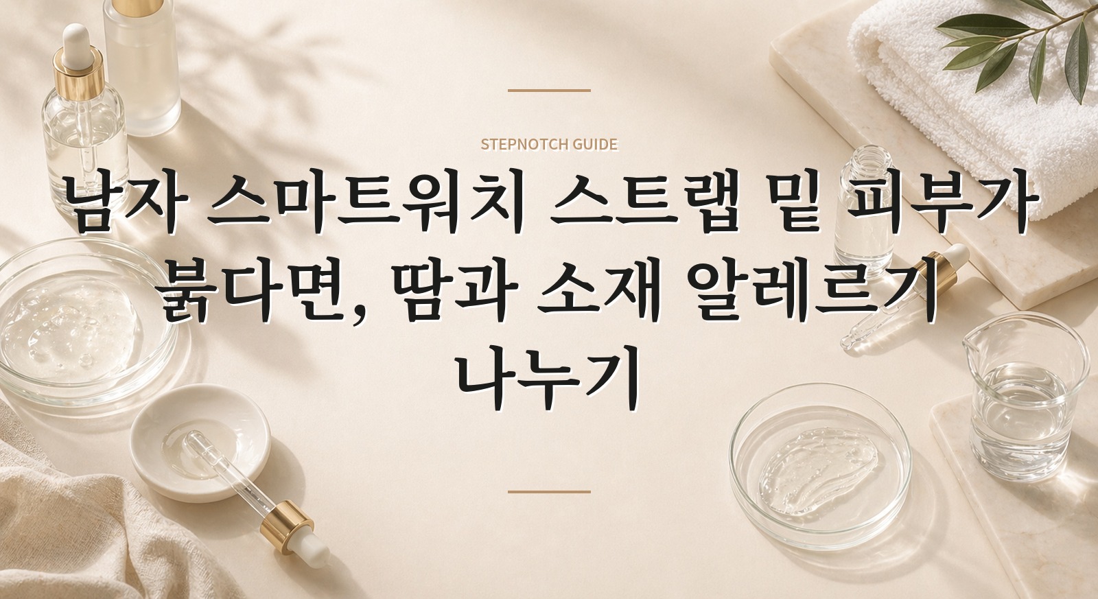남자 스마트워치 스트랩 밑 피부가 붉다면, 땀과 소재 알레르기 나누기