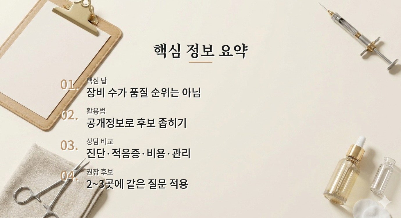 병원 검색에서 장비가 많으면 더 좋은 의료기관이라고 볼 수 있나요? 비교 가이드