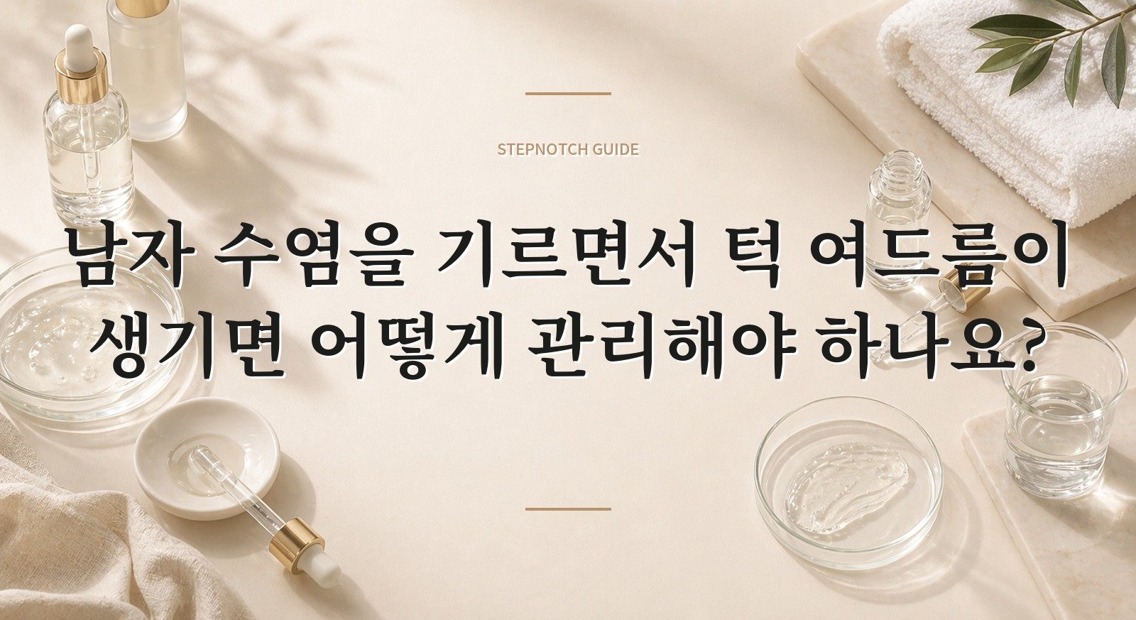 남자 수염을 기르면서 턱 여드름이 생기면 어떻게 관리해야 하나요?