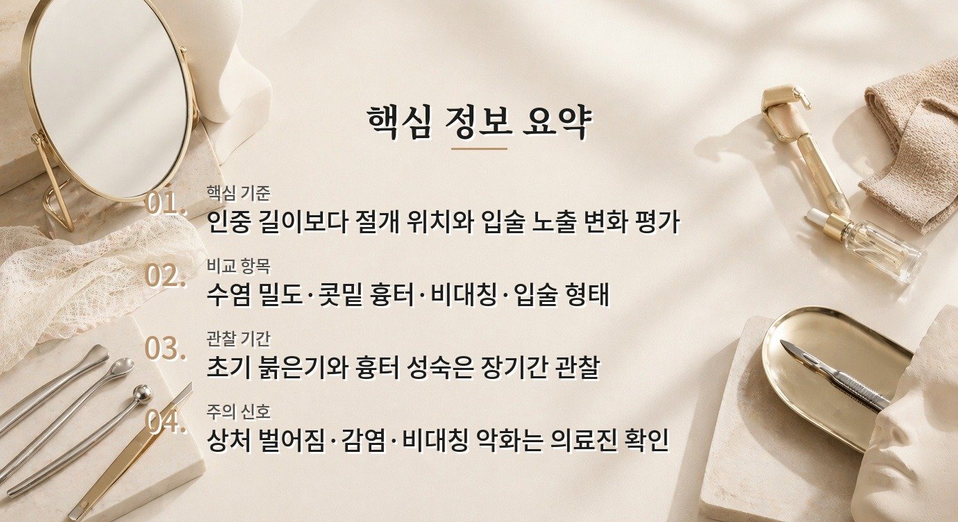 남자 인중축소는 수염이 나면 흉터가 덜 보이나요? 비교 가이드
