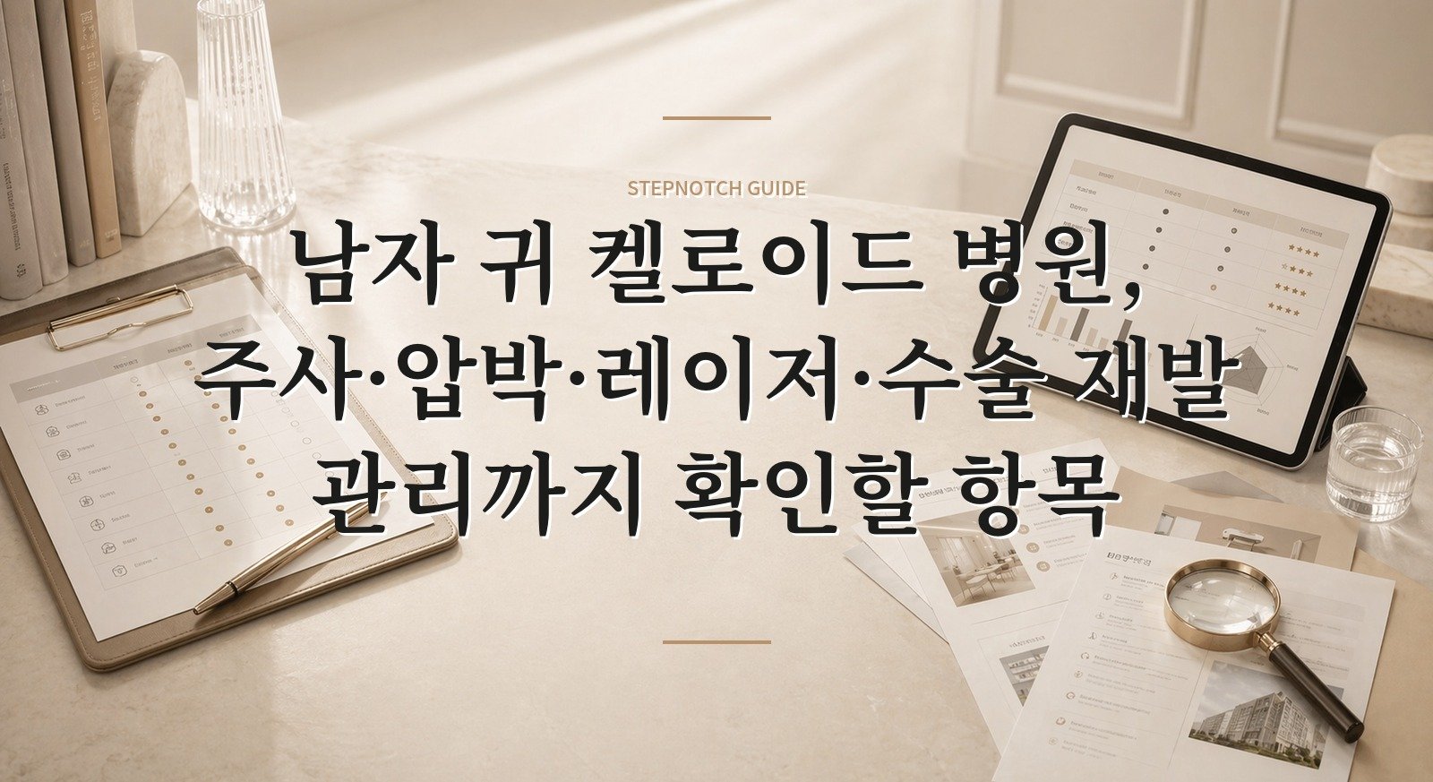 남자 귀 켈로이드 병원, 주사·압박·레이저·수술 재발 관리까지 확인할 항목