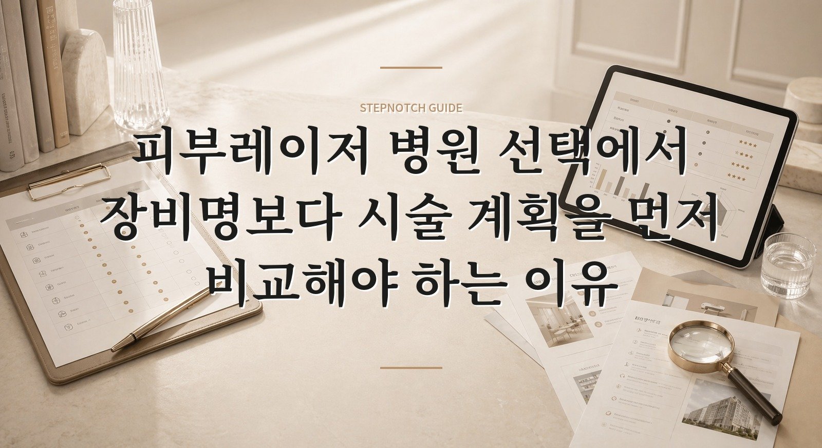 피부레이저 병원 선택에서 장비명보다 시술 계획을 먼저 비교해야 하는 이유 핵심 정보