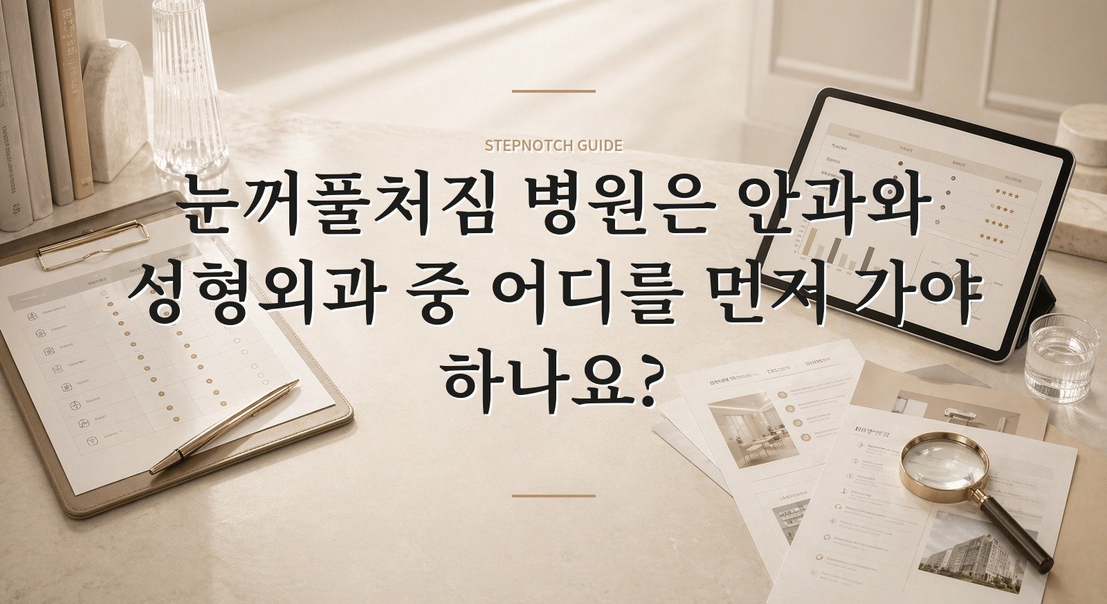눈꺼풀처짐 병원은 안과와 성형외과 중 어디를 먼저 가야 하나요? 핵심 정보