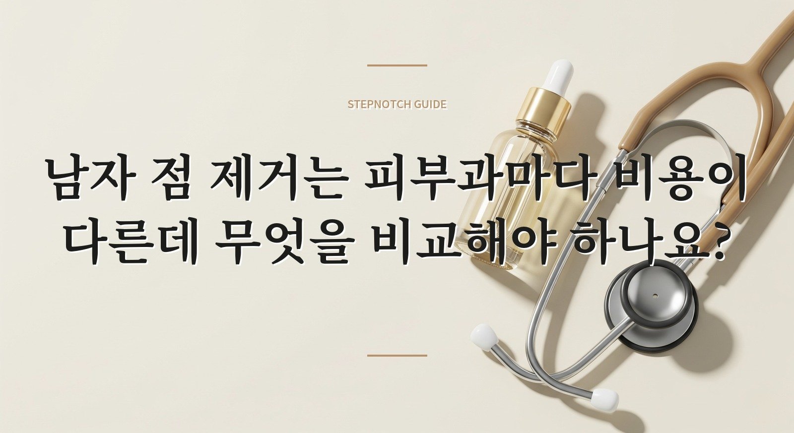 남자 점 제거는 피부과마다 비용이 다른데 무엇을 비교해야 하나요? 핵심 정보