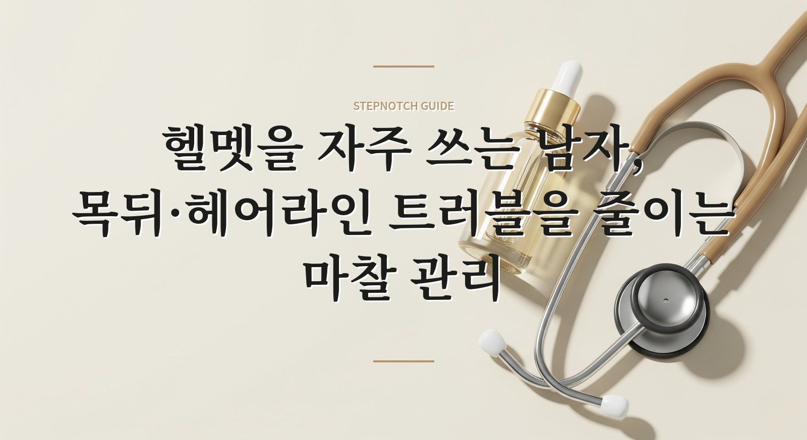 헬멧을 자주 쓰는 남자, 목뒤·헤어라인 트러블을 줄이는 마찰 관리 핵심 정보