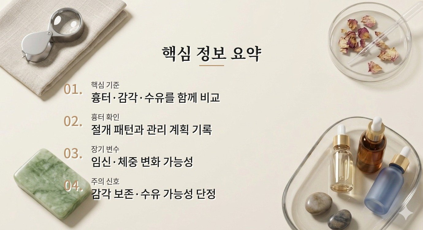 유방축소술 상담에서 흉터·감각·수유 가능성을 확인하는 법 비교 가이드