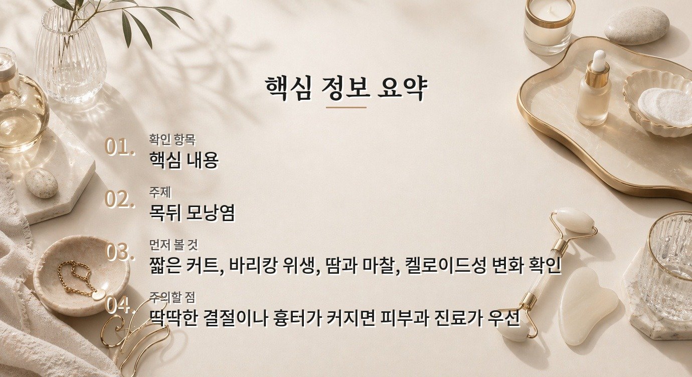 목뒤에 반복되는 모낭염, 바리캉과 옷깃 위생부터 점검하기 비교 가이드