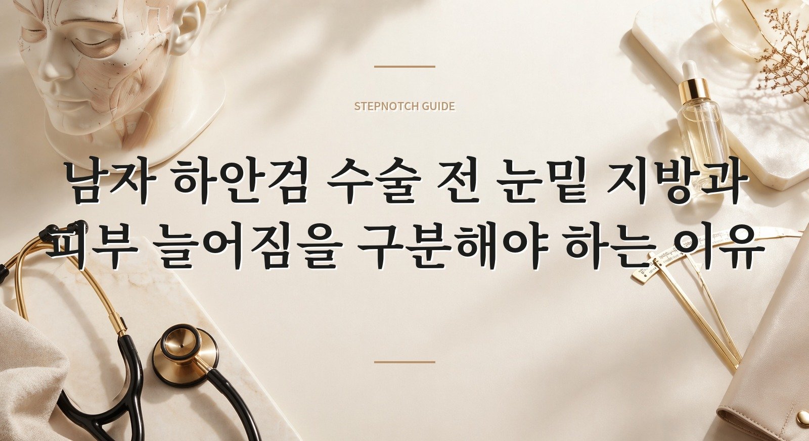남자 하안검 수술 전 눈밑 지방과 피부 늘어짐을 구분해야 하는 이유 핵심 정보