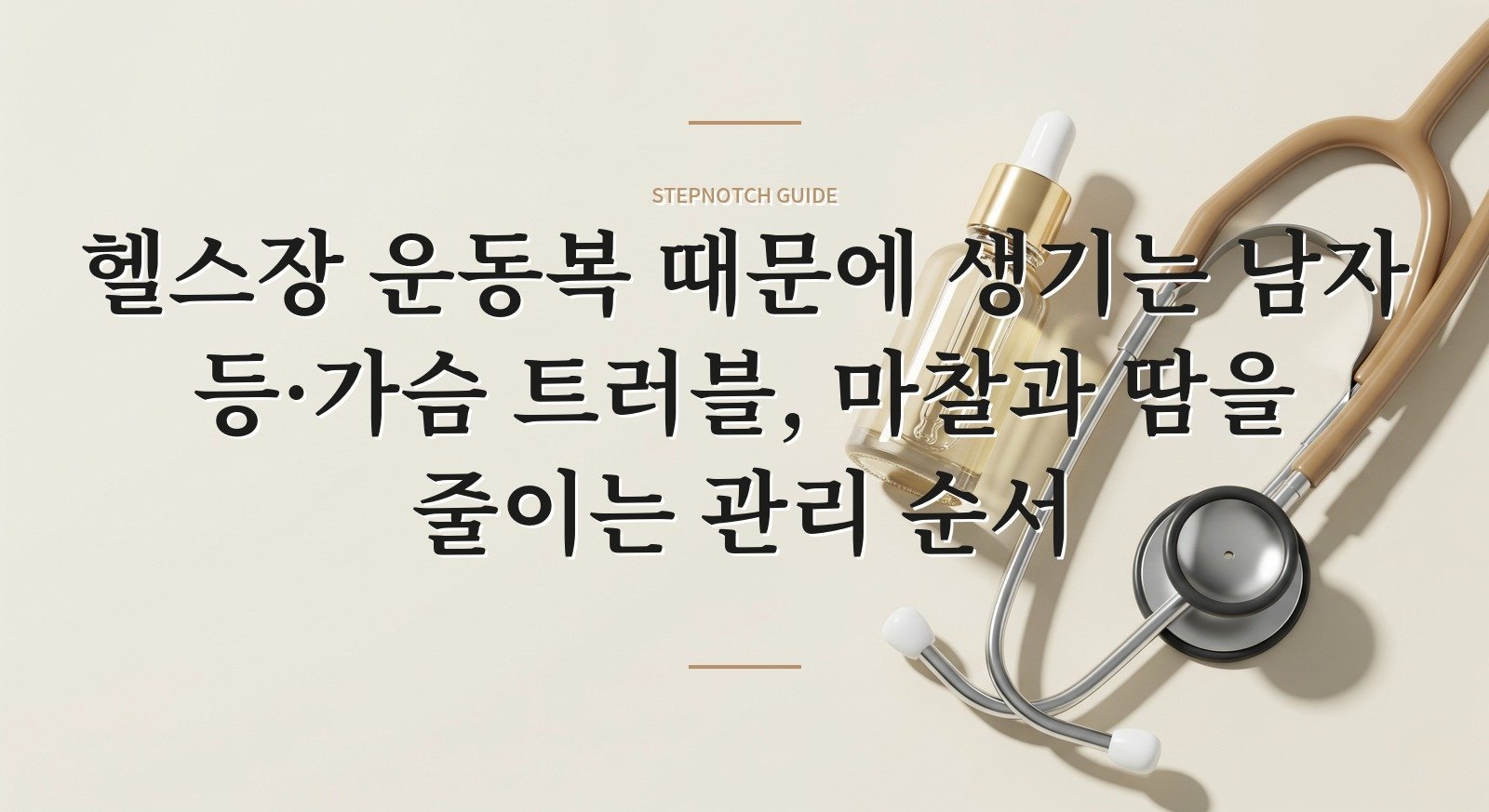 헬스장 운동복 때문에 생기는 남자 등·가슴 트러블, 마찰과 땀을 줄이는 관리 순서 핵심 정보