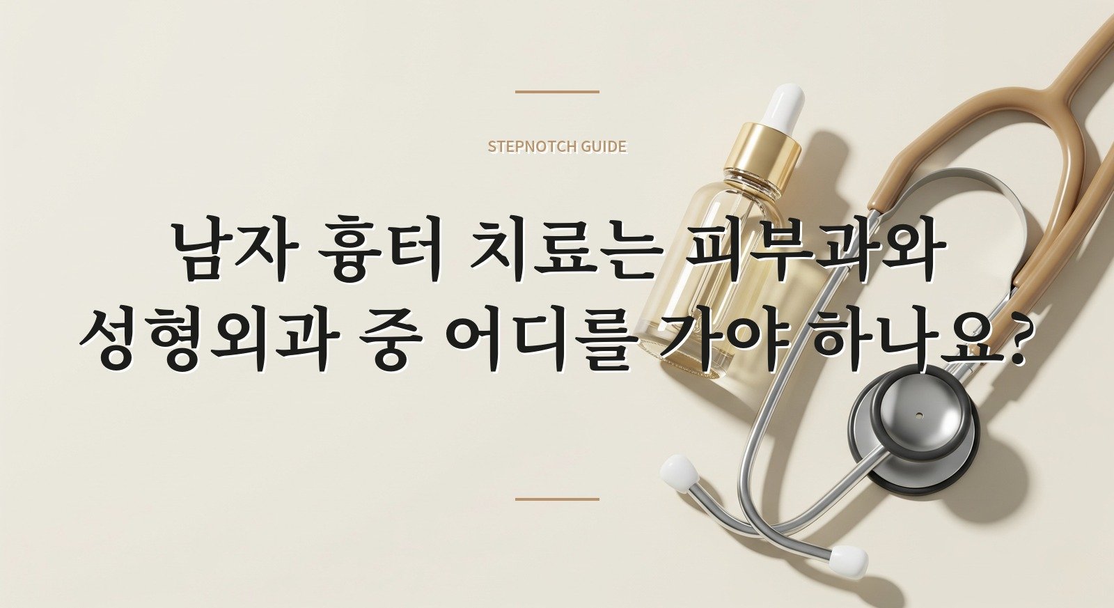 남자 흉터 치료는 피부과와 성형외과 중 어디를 가야 하나요? 핵심 정보