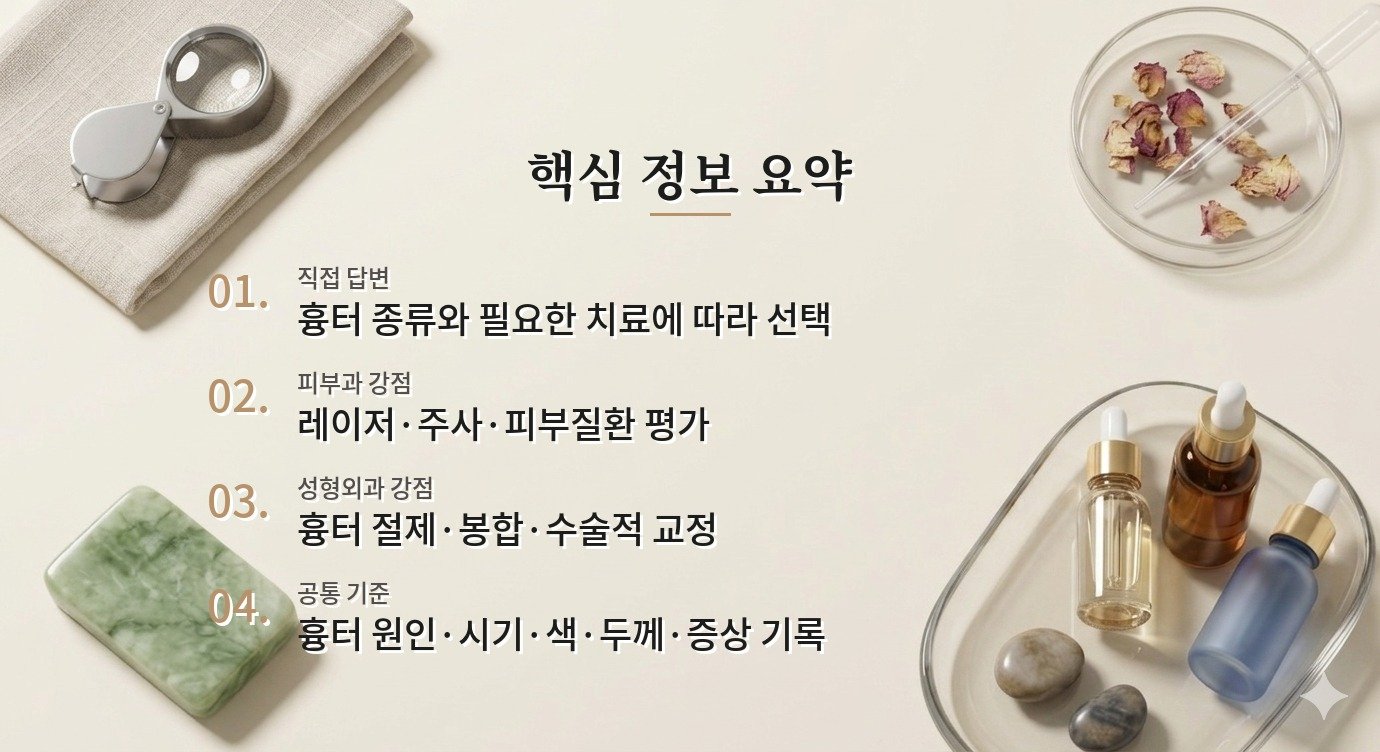 남자 흉터 치료는 피부과와 성형외과 중 어디를 가야 하나요? 비교 가이드