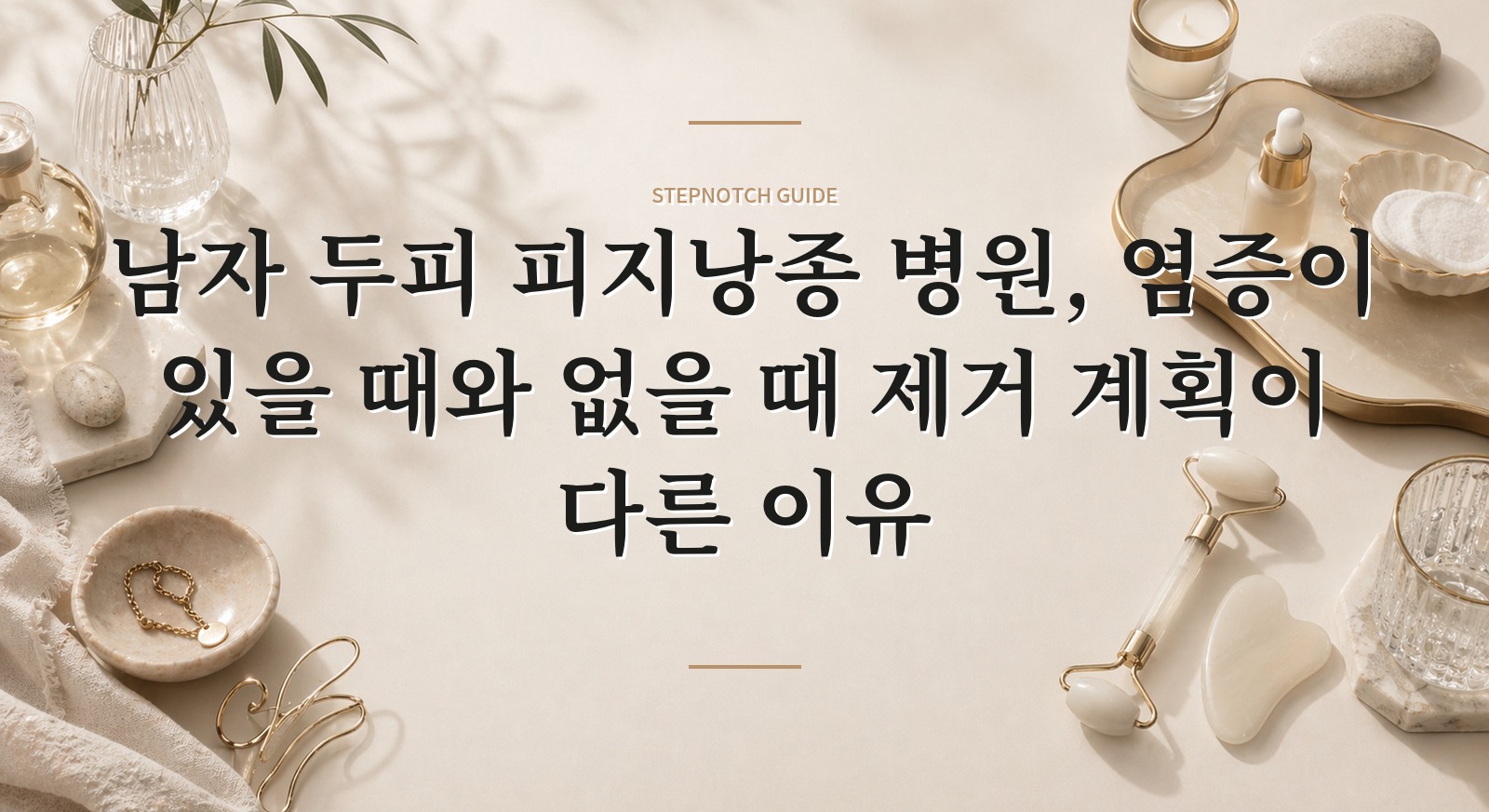 남자 두피 피지낭종 병원, 염증이 있을 때와 없을 때 제거 계획이 다른 이유